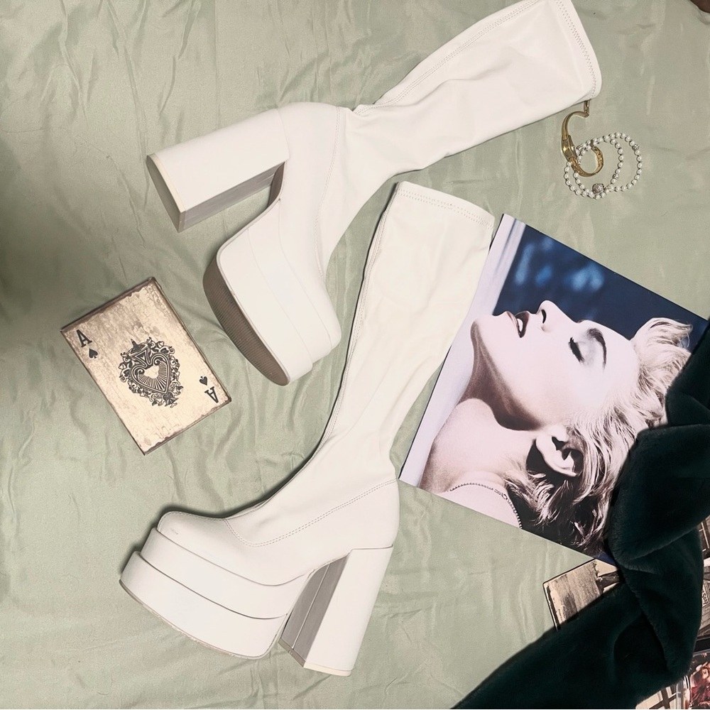 White Platform Boots